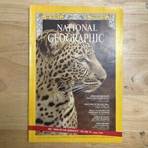 Vintage National Geographic February 1972 Africa Maryland Apollo 15 Asia Gliders